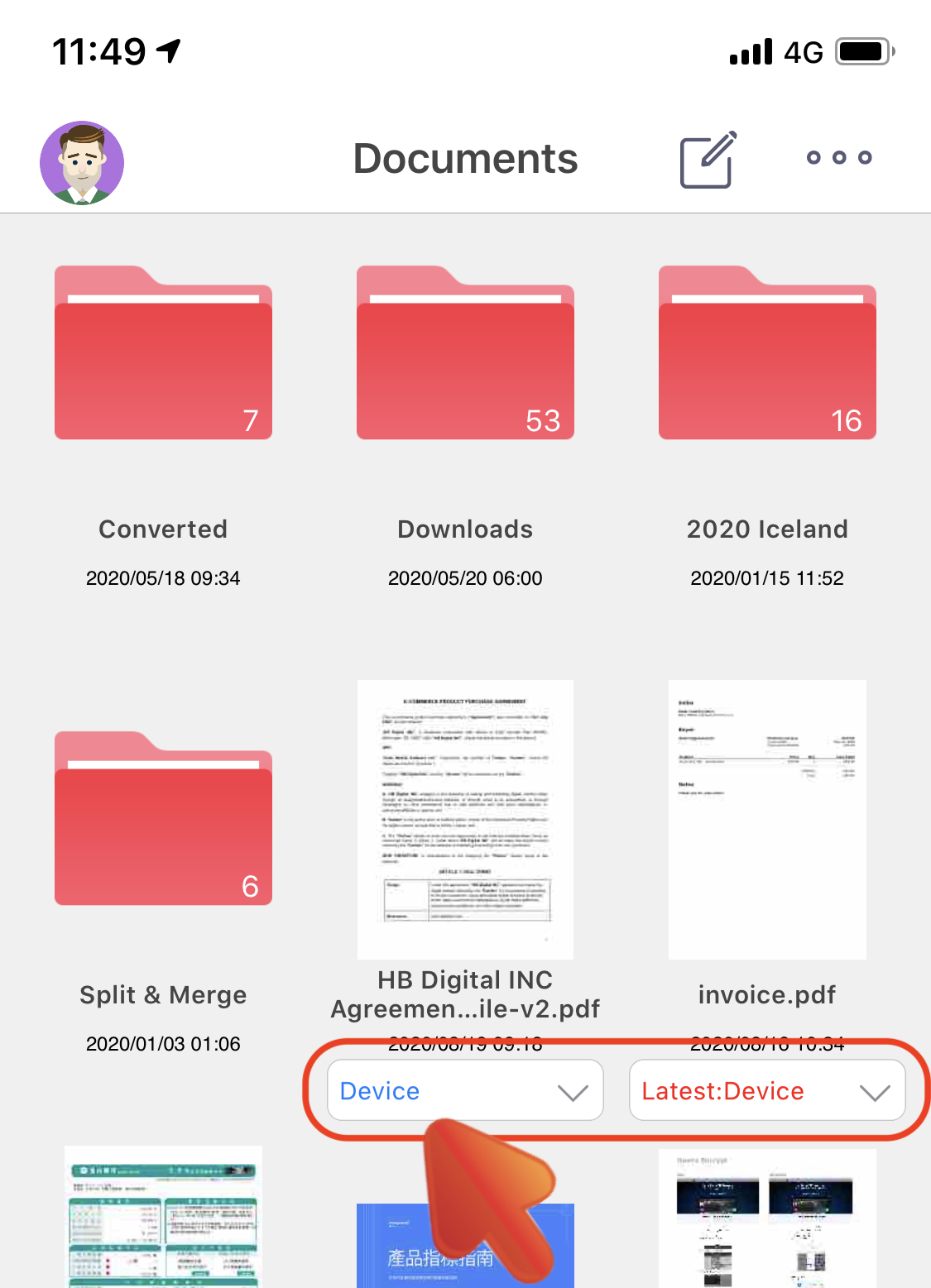 Documents_Kdan_Cloud_List_Dropdown.PNG